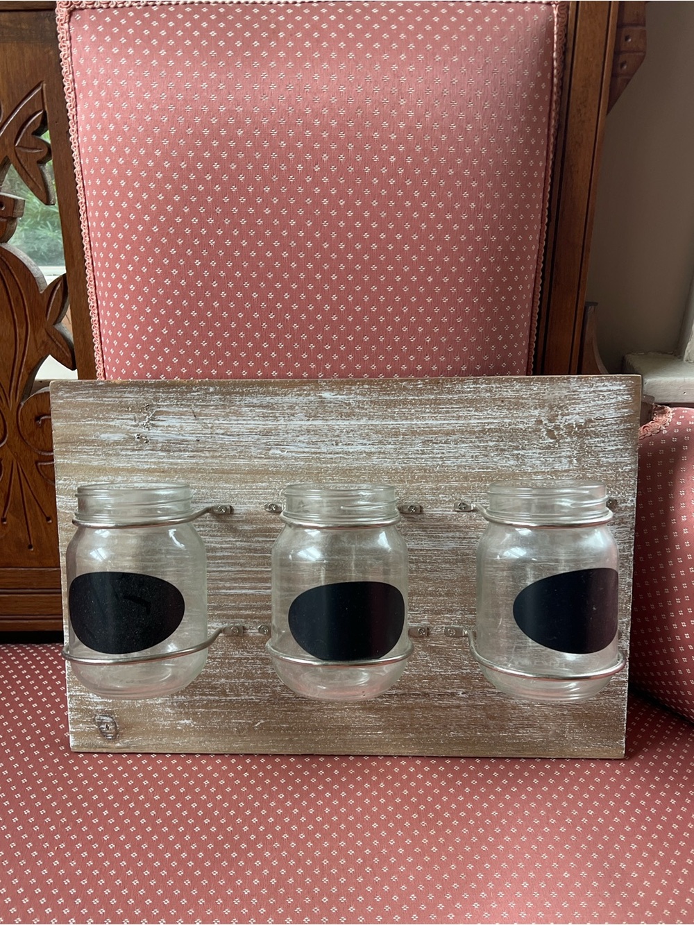 Hanging mason jar wall decor